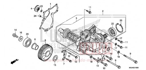 CARTER D'ENGRENAGE VFR1200XE de 2014